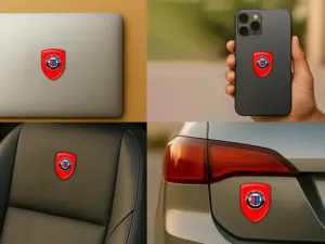 Alpina Adesivi Logo su Misura Universali Premium Regolabili